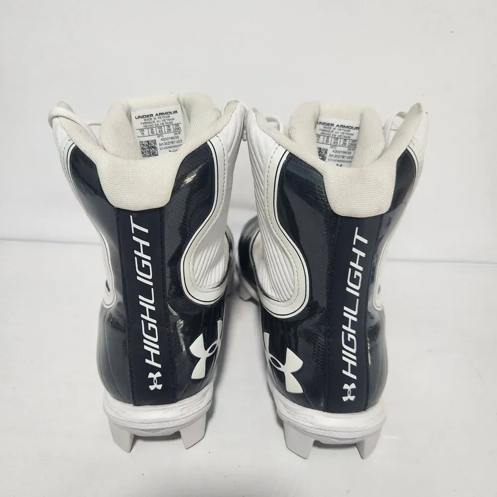 Under Armour Cleats Mens 11 Black Highlight Football MC High Top 3021197-003